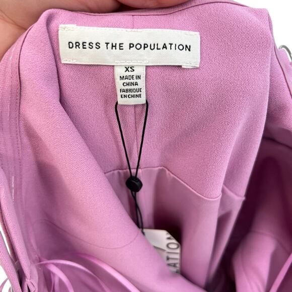 Dress‎ the Population Eliseo Dress Lavender Bodycon Sheath Size XS - Picture 14 of 16